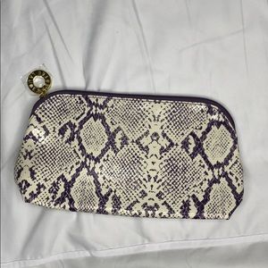 Estee Lauder purple cosmetic bag